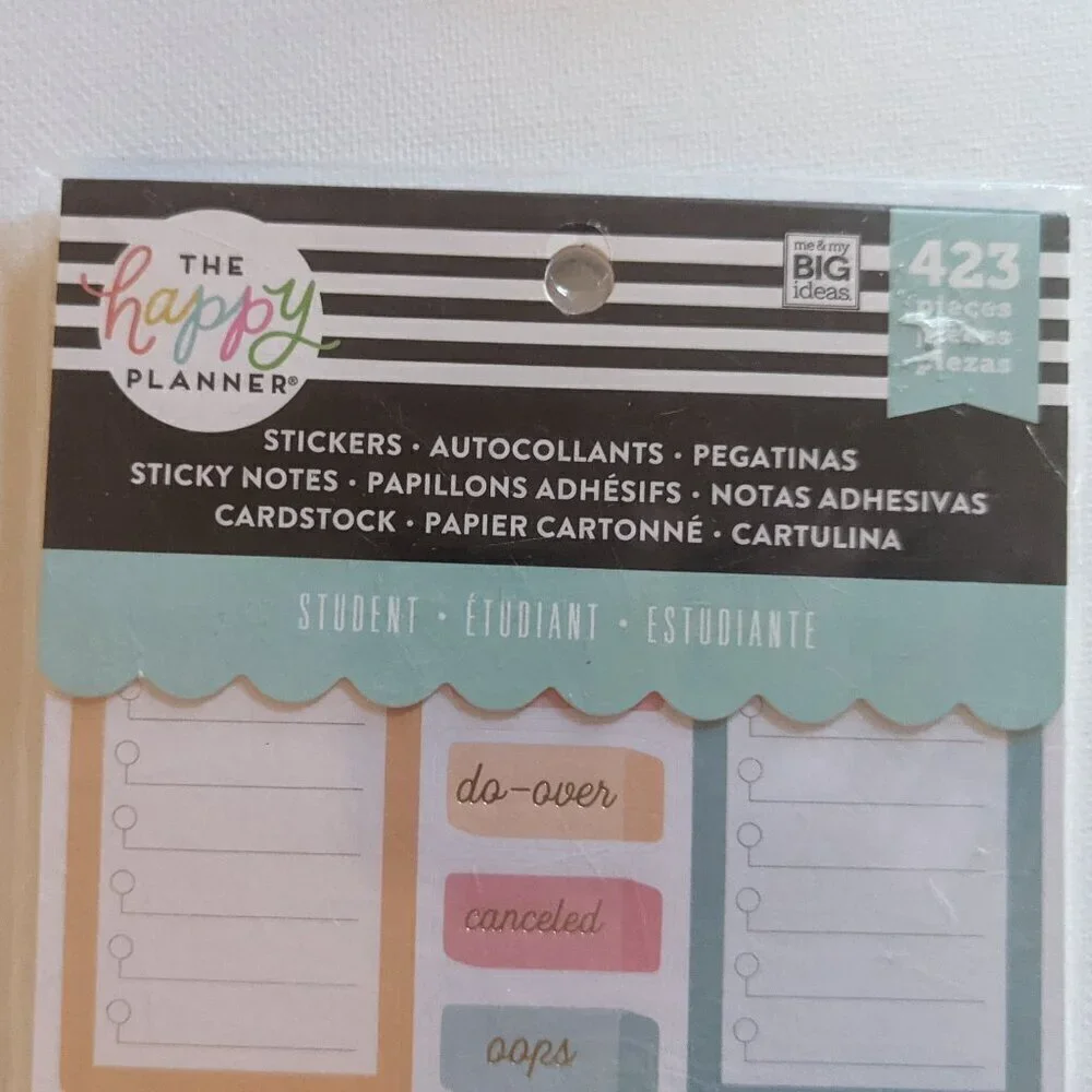 NWT 423pc Happy Planner Vacay Student School Multi Pack Stickers Accessories NEW